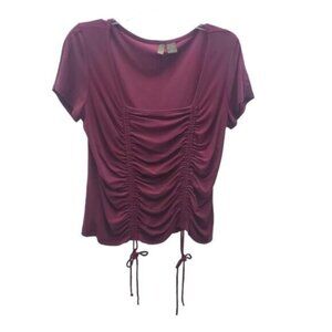 XL Drawstring Y2K Top Ruched Adjustable Ties